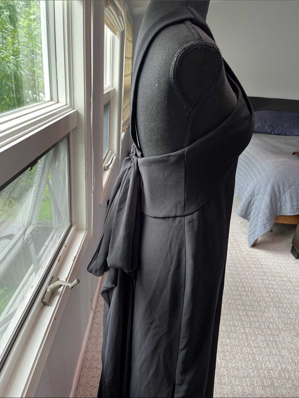 Pronovias Barcelona Black Cross-Neck Maxi Gown with Back Detail - Picture 10 of 15